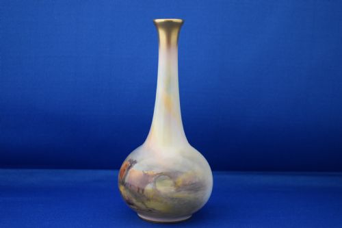 ROYAL WORCESTER HIGHLAND CATTLE VASE SIGNED H STINTON - ADDITIONAL PHOTO 2