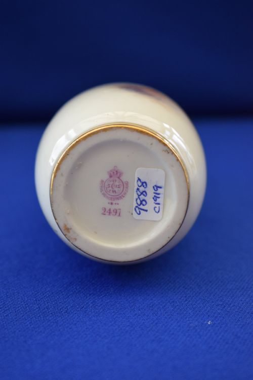 ROYAL WORCESTER VASE CATTLE BY H STINTON - ADDITIONAL PHOTO 3