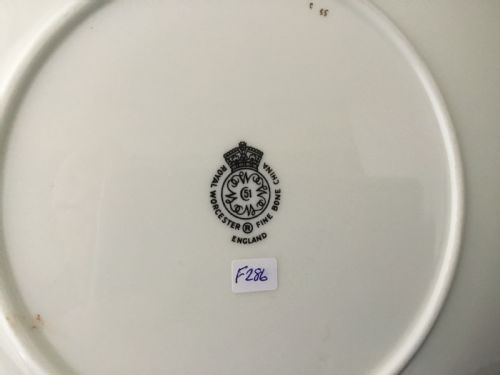 ROYAL WORCESTER PAINTED FRUIT ROPE EDGE PLATE SIZE 10 255CM - ADDITIONAL PHOTO 2