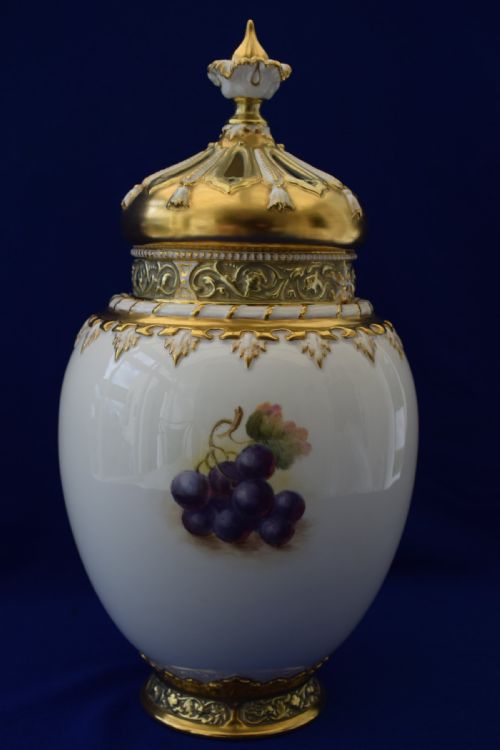 ROYAL WORCESTER 3 PIECE POT POURRI SIGNED H AYRTON - ADDITIONAL PHOTO 1