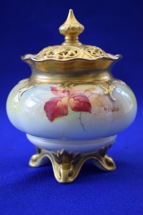 ROYAL WORCESTER POT POURRI AUTUMN FRUIT BY K BLAKE - ADDITIONAL PHOTO 1