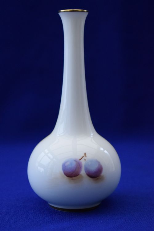 ROYAL WORCESTER PAINTED FRUIT SMALL BUD VASE - ADDITIONAL PHOTO 1