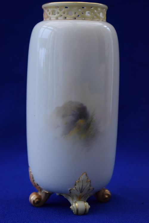 ROYAL WORCESTER SPILL VASE HIGHLAND CATTLE BY H STINTON - ADDITIONAL PHOTO 1