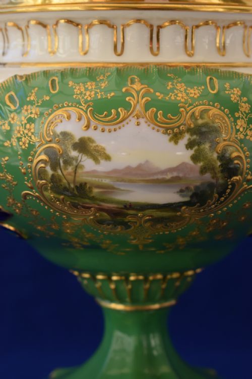 ROYAL WORCESTER POT POURRI VASE AND COVER SIGNED H DAVIS - ADDITIONAL PHOTO 5