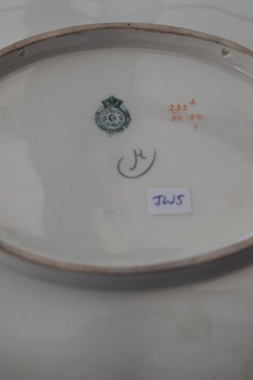 ROYAL WORCESTER CABINET PLATE PEACOCKS BY AC LEWIS - ADDITIONAL PHOTO 3