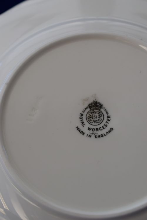 ROYAL WORCESTER PAINTED FRUIT ROPE EDGE PLATE 7 - ADDITIONAL PHOTO 3