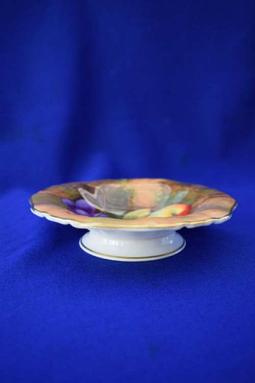 ROYAL WORCESTER PAINTED FRUIT BON BON DISH - ADDITIONAL PHOTO 1