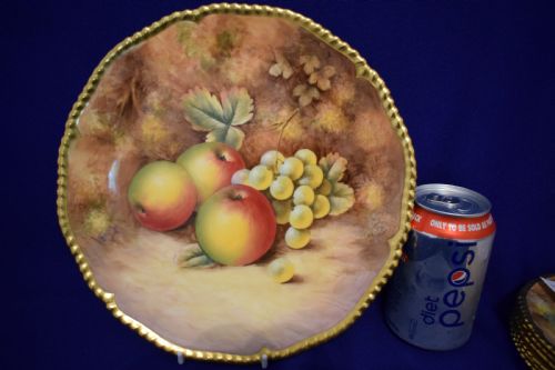 ROYAL WORCESTER PAINTED FRUIT ROPE EDGE COMPLETE TEA SET FOR 6 PEOPLE - ADDITIONAL PHOTO 3