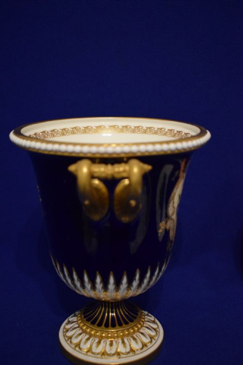 ROYAL WORCESTER PAINTED FRUIT WINE COOLER BY R SEBRIGHT - ADDITIONAL PHOTO 3