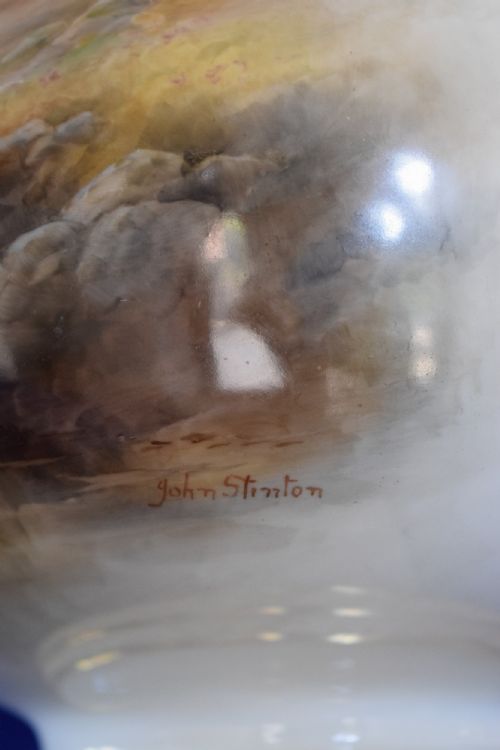 ROYAL WORCESTER CATTLE DECORATED LARGE VASE BY JOHN STINTON - ADDITIONAL PHOTO 3