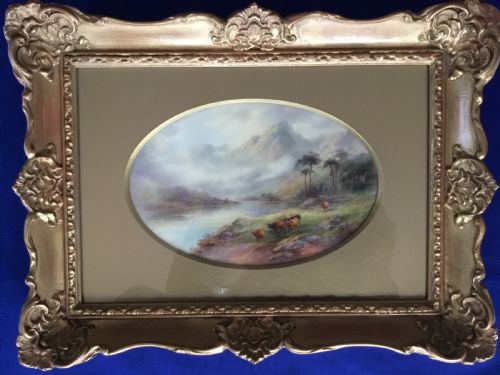 ROYAL WORCESTER PAIR OF LARGE PLAQUES SIGNED J STINTON - ADDITIONAL PHOTO 1