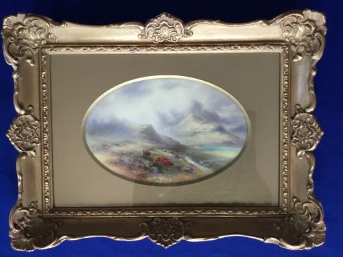 ROYAL WORCESTER PAIR OF LARGE PLAQUES SIGNED J STINTON - ADDITIONAL PHOTO 2
