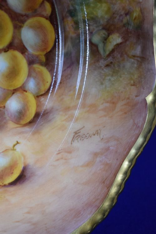ROYAL WORCESTER PAINTED FRUIT ROPE EDGE PLATE LARGE SIZE - ADDITIONAL PHOTO 1