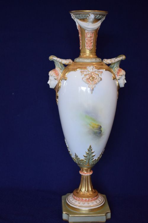 ROYAL WORCESTER VASE SIGNED H DAVIS - ADDITIONAL PHOTO 1