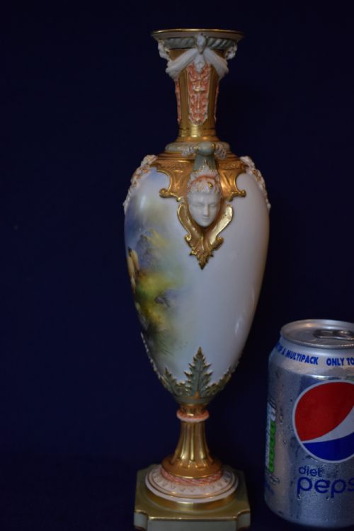 ROYAL WORCESTER VASE SIGNED H DAVIS - ADDITIONAL PHOTO 2