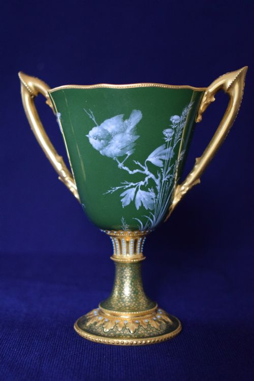 ROYAL CROWN DERBY PAIR OF VASES BY LEROY - ADDITIONAL PHOTO 4