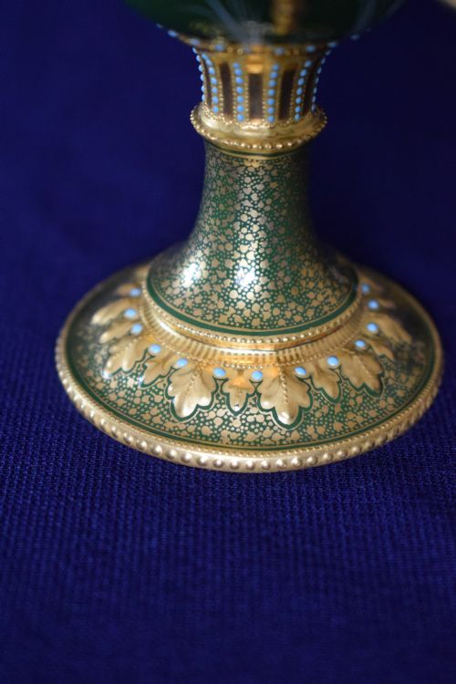 ROYAL CROWN DERBY PAIR OF VASES BY LEROY - ADDITIONAL PHOTO 5