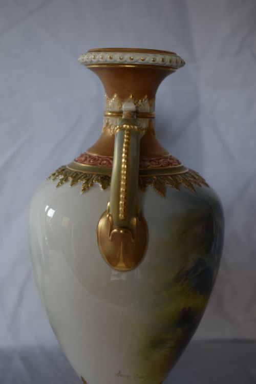 ROYAL WORCESTER VASE AND COVER BY HARRY DAVIS - ADDITIONAL PHOTO 5