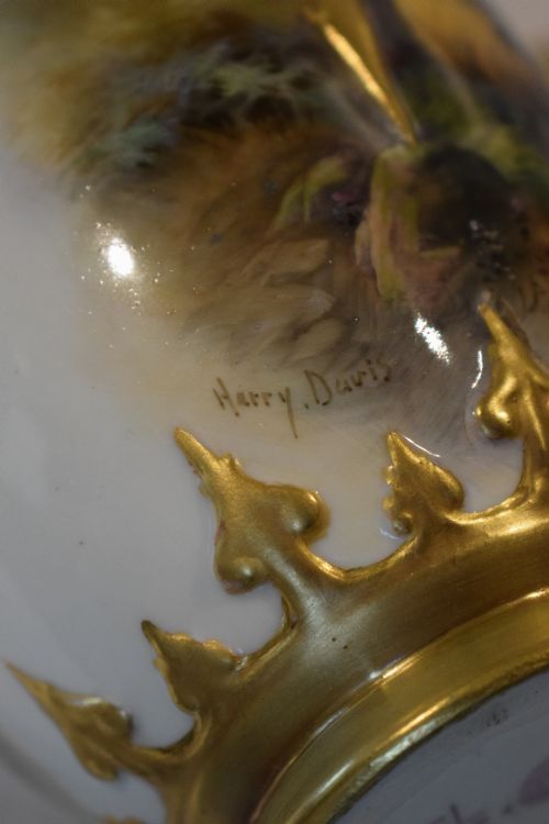 ROYAL WORCESTER POT POURRI VASE AND COVER BY HARRY DAVIS - ADDITIONAL PHOTO 3