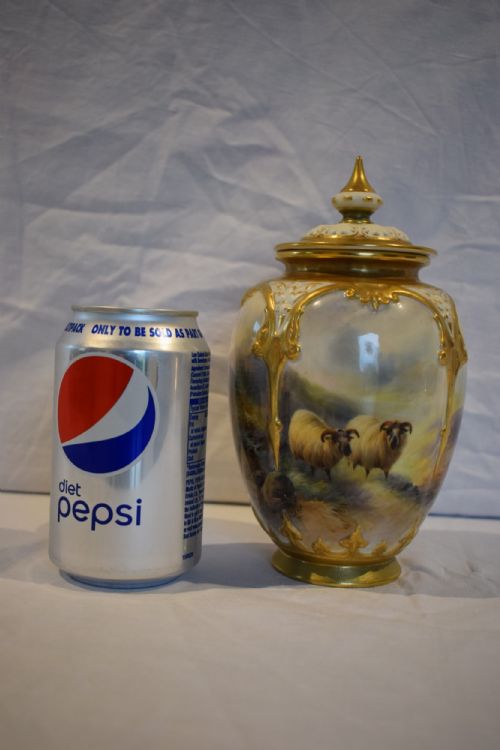 ROYAL WORCESTER POT POURRI VASE AND COVER BY HARRY DAVIS - ADDITIONAL PHOTO 2
