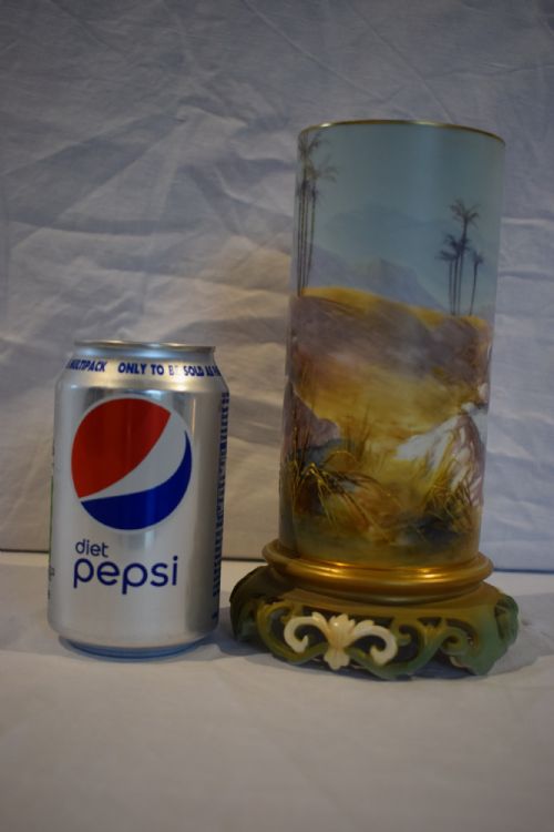 ROYAL WORCESTER SPILL VASE DECORATED WITH STORKS BY WALTER POWELL - ADDITIONAL PHOTO 3