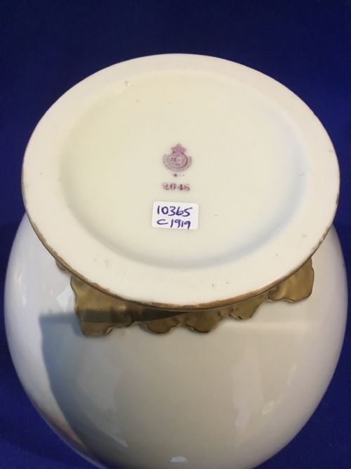 ROYAL WORCESTER 3 PIECE LARGE SIZE POT POURRI VASE BY J STINTON - ADDITIONAL PHOTO 5