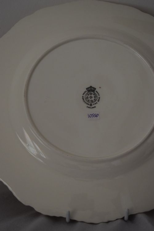 ROYAL WORCESTER LARGE ROPE EDGE PLATE SIGNED FREEMAN - ADDITIONAL PHOTO 1