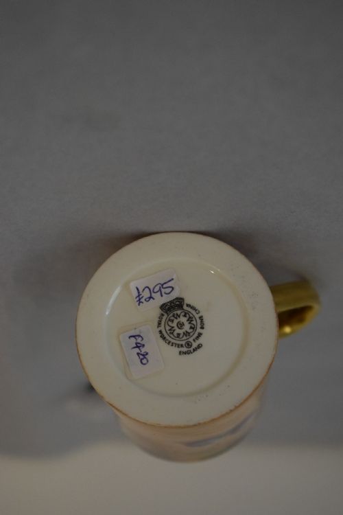 ROYAL WORCESTER PAINTED FRUIT CHRISTENING MUG - ADDITIONAL PHOTO 2