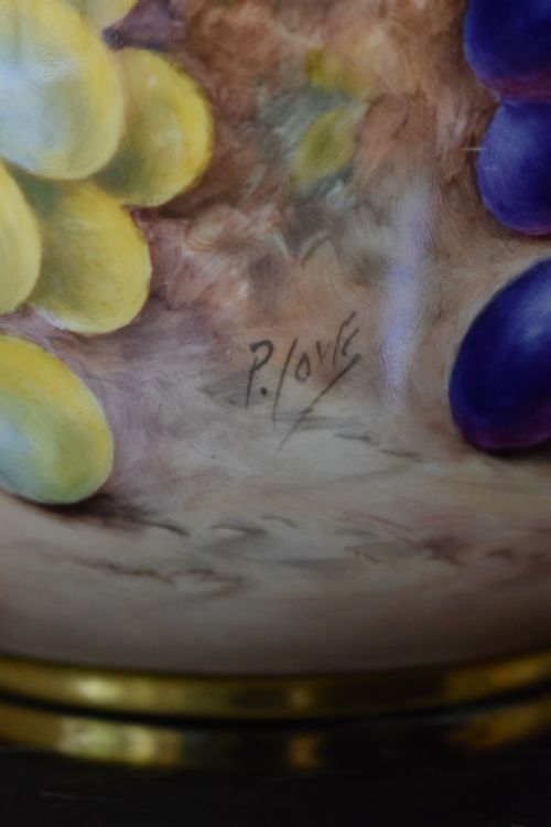 ROYA WORCESTER PAINTED FRUIT GINGER JAR AND COVER - ADDITIONAL PHOTO 4