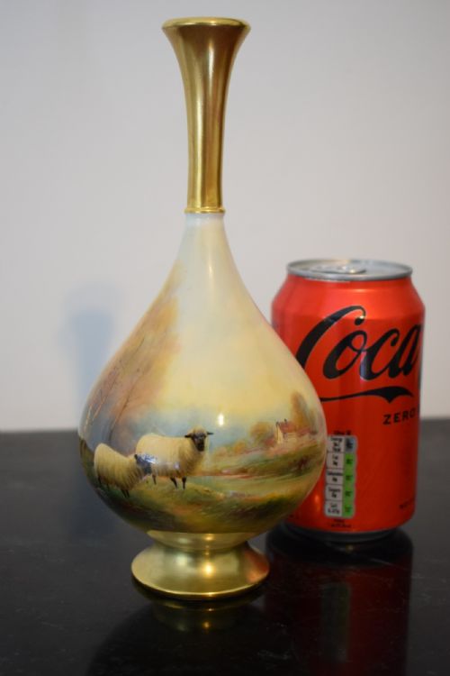 ROYAL WORCESTER VASE SIGNED H DAVIS - ADDITIONAL PHOTO 3