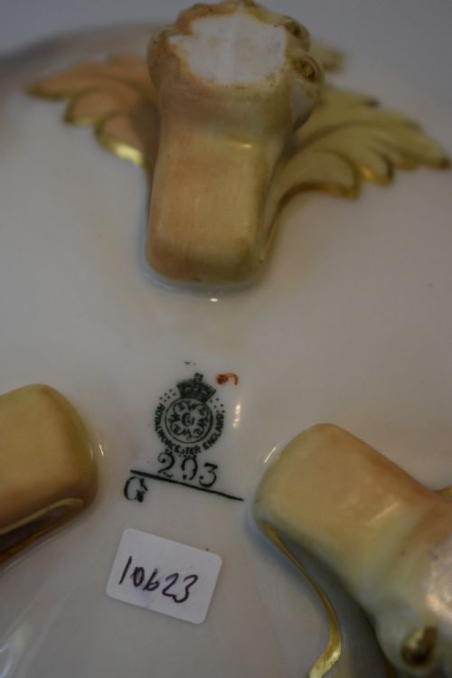 ROYAL WORCESTER 3 PIECE POT POURRI SIGNED JAS STINTON - ADDITIONAL PHOTO 5