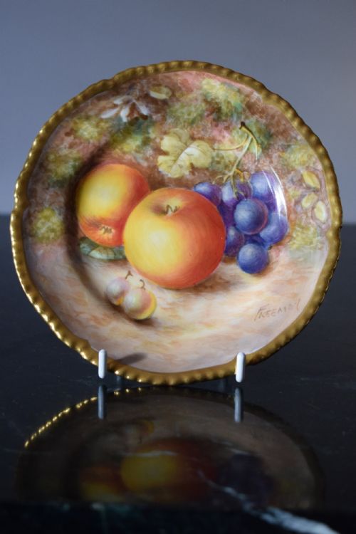royal worcester painted fruit rope edge tea plate - CATEGORY: ANTIQUE PLATES - DATED 1960