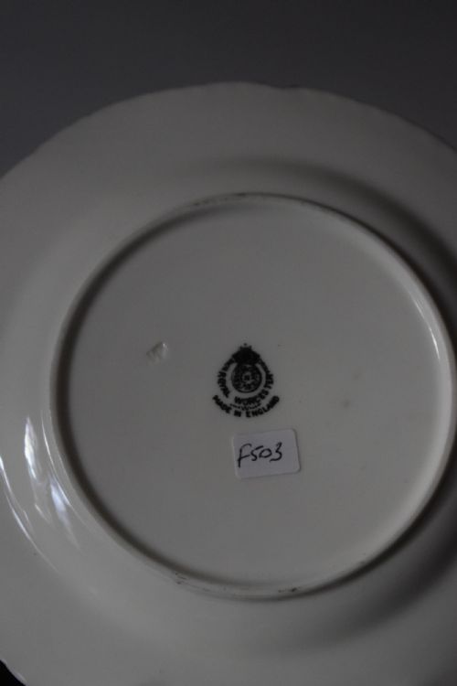ROYAL WORCESTER PAINTED FRUIT ROPE EDGE TEA PLATE - ADDITIONAL PHOTO 2