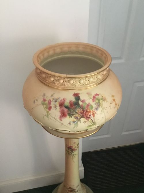 ROYAL WORCESTER JARDINIERE ON STAND BY EDWARD RABY - ADDITIONAL PHOTO 1