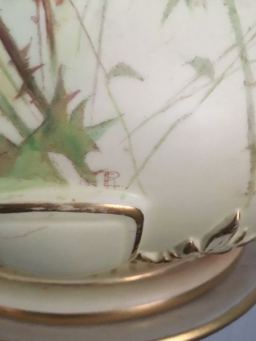 ROYAL WORCESTER JARDINIERE ON STAND BY EDWARD RABY - ADDITIONAL PHOTO 3