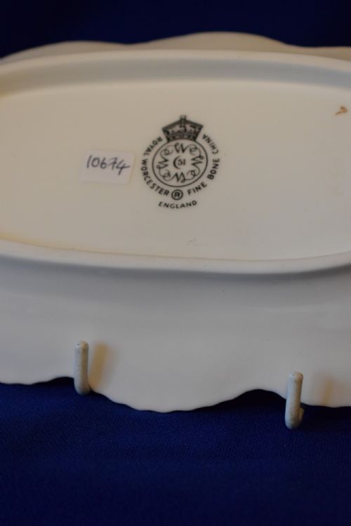 ROYAL WORCESTER PAINTED FRUIT PENCIL TRAY - ADDITIONAL PHOTO 2
