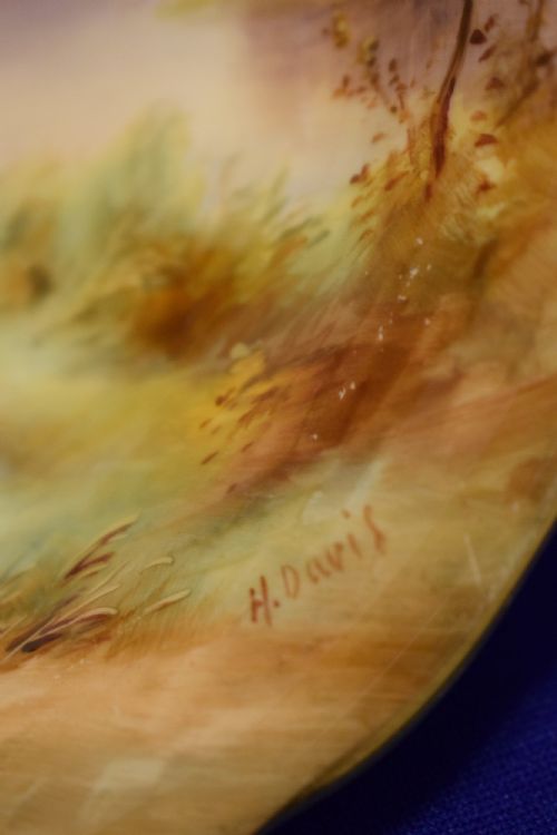 ROYAL WORCESTER BOWL DECORATED BY HARRY DAVIS - ADDITIONAL PHOTO 3