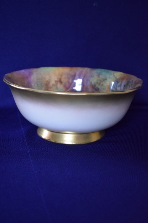 ROYAL WORCESTER PAINTED FRUIT BENNETT BOWL - ADDITIONAL PHOTO 1