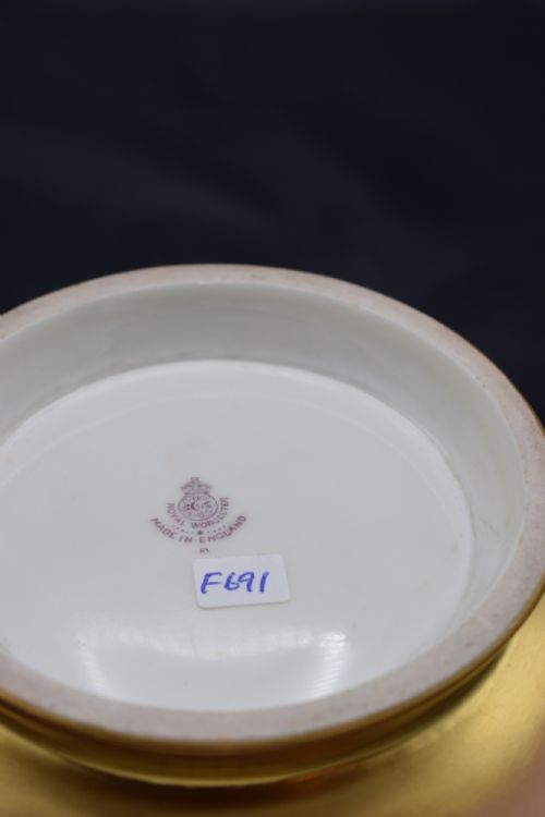 ROYAL WORCESTER PAINTED FRUIT BENNETT BOWL - ADDITIONAL PHOTO 2