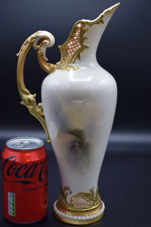 ROYAL WORCESTER EWER DECORATED BY JOHN STINTON - ADDITIONAL PHOTO 2