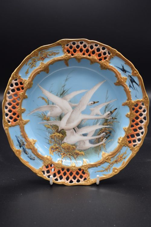 ROYAL WORCESTER PAIR OF CABINET PLATES BY C BALDWYN - ADDITIONAL PHOTO 1