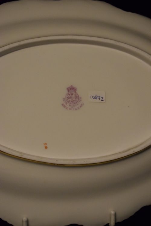 ROYAL WORCESTER PAINTED FRUIT OVAL FISH OR DESSERT DISH - ADDITIONAL PHOTO 1