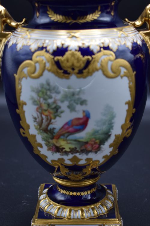 ROYAL CROWN DERBY PAIR OF VASES SIGNED DARLINGTON - ADDITIONAL PHOTO 2