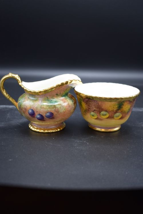 ROYAL WORCESTER ROPE EDGE SUGAR BOWL AND CREAM JUG - ADDITIONAL PHOTO 1