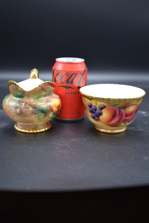 ROYAL WORCESTER ROPE EDGE SUGAR BOWL AND CREAM JUG - ADDITIONAL PHOTO 2