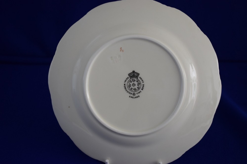 Royal Worcester set of 6 fruit painted plates  View VI