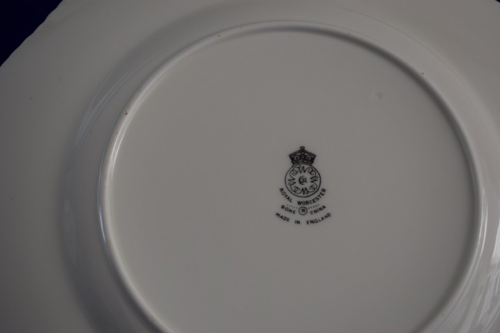 Royal Worcester fruit painted rope edge large size plate. View III