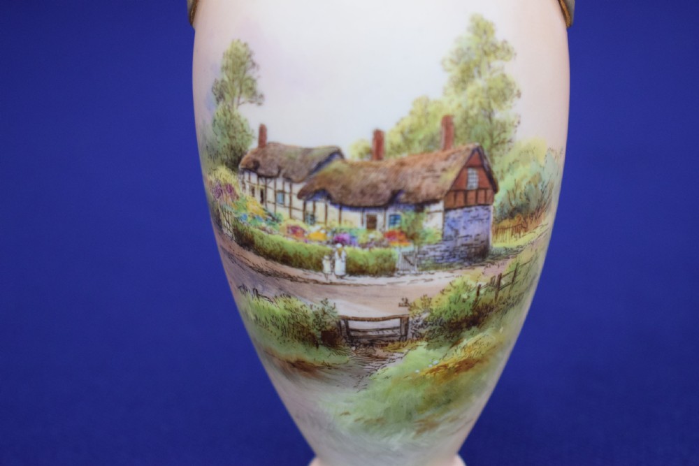 Royal Worcester vase signed Harry Davis View II