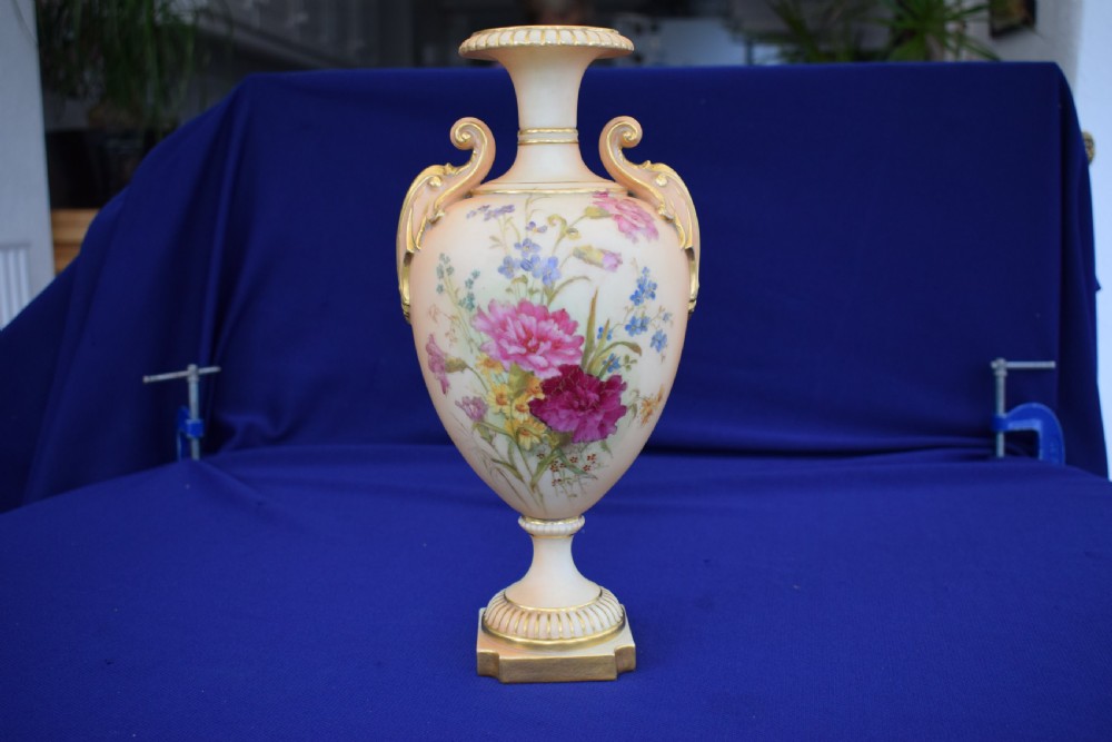 Royal Worcester blush ivory floral vase