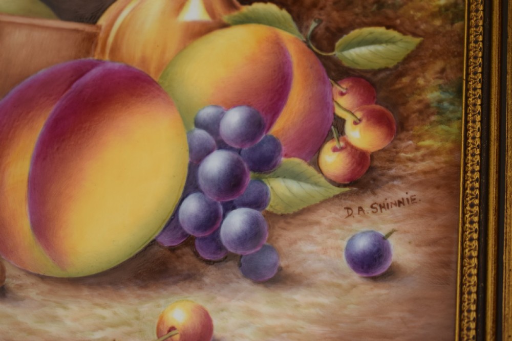 Royal Worcester fruit painted plaque by DA Shinnie View II